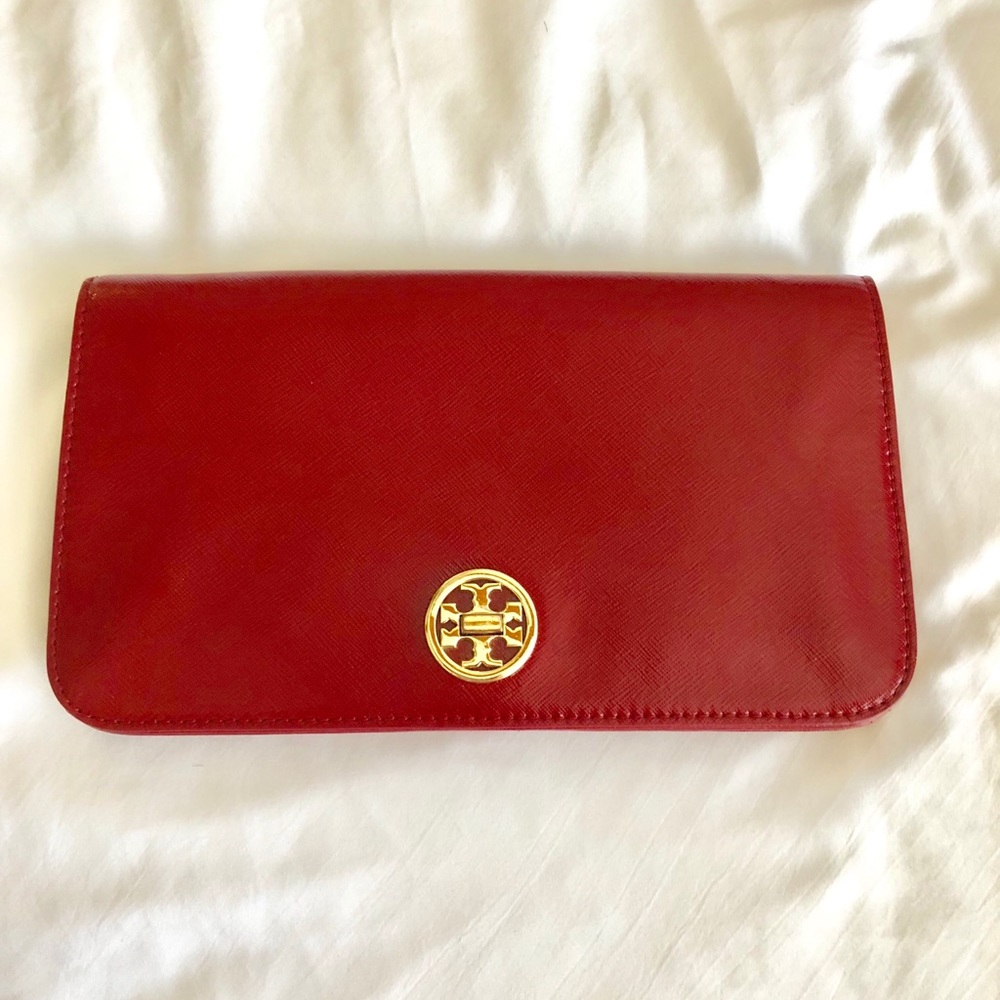 Tory Burch Clutch Red Cross Body Bag